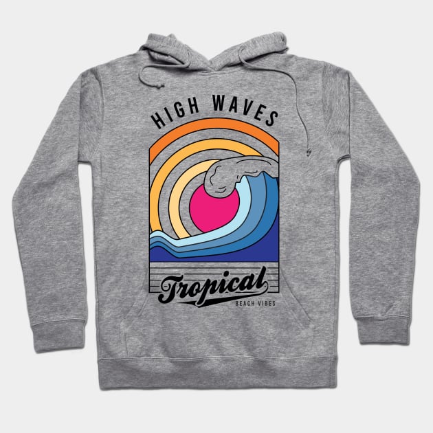 Sunset Ocean Waves Hoodie by SSSD